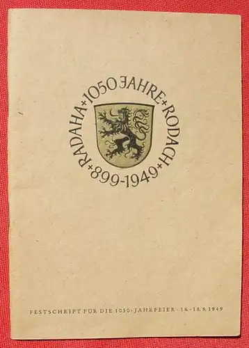 Festschrift . Rodach bei Coburg. 1050-Jahrfeier 1949 ()