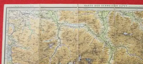 'Karte der Schweizer Alpen'. Ravenstein Frankfurt /M. 1897 (1037282)