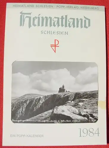 Heimatland Schlesien. Popp Kalender 1984. Postkarten ()