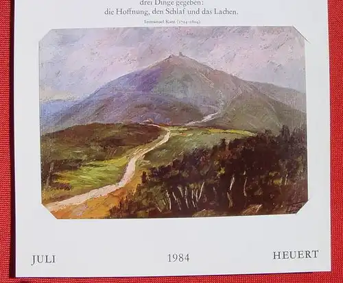 Heimatland Schlesien. Popp Kalender 1984. Postkarten (0082610)