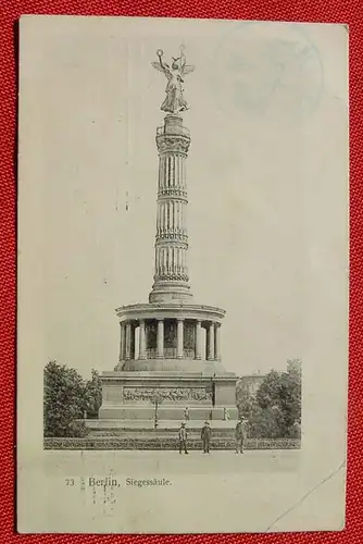 () Berlin, Siegessäule, Bandstempel Berlin D-Krone-R 1903. Siehe bitte Bilder u. Beschreibung