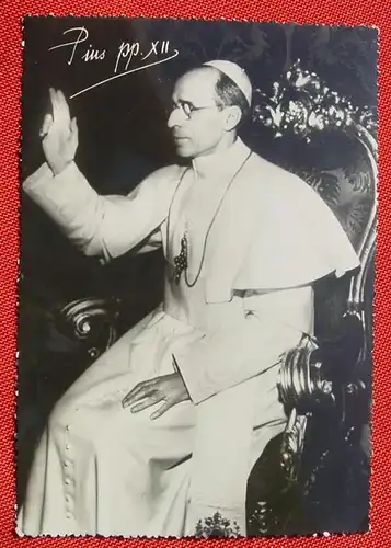 () Papst Pius XII. Foto-Postkarte, mit Marke, Stempel v. 20. 7. 1950. Siehe bitte Bilder