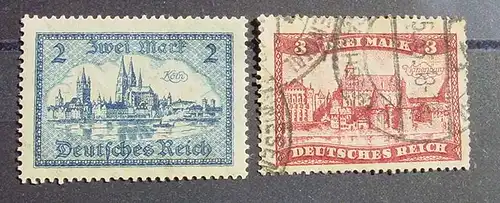 () Deutsches Reich 1924. Bauwerke, Mi. 365, 366. Siehe bitte Bilder u. Beschreibung