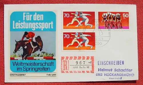 (1047526) Brief-Einschreiben, Berlin 13. 4. 1978, mit Sportmarken, siehe bitte Bild