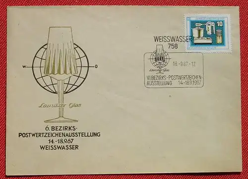 () Brief DDR 16. 9. 1967. Weisswasser. Sonderstempel. Siehe bitte Bild