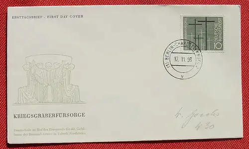 (1047573)  Brief FDC "Kriegsgräberfürsorge", Mi. 248, 17. 11. 1956, siehe bitte Bild