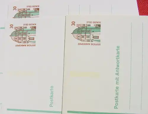 (1047652) Fünf Postkarten mit Antwortkarten, Schloß Celle, je 30 Pf., alle 5 sind ungebraucht, TOP Zustand, siehe bitte Bilder