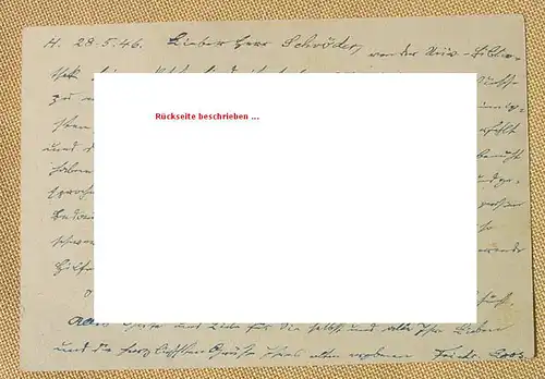 () Postkarte GS, Stempel Heidelberg 28. 5. 1946, Gebrauchsspuren, siehe bitte Bilder