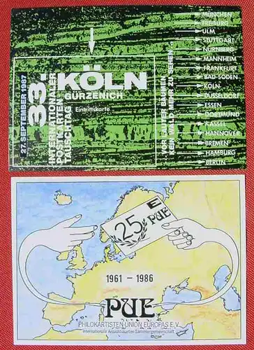 () Köln Gürzenich 1987 Intern. Postkarten-Tauschtag , nummerierte Postkarte, TOP Zustand