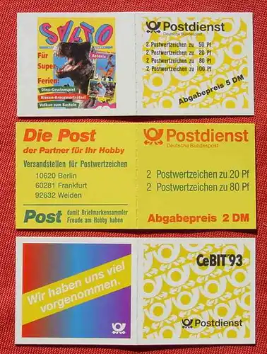 () 3 x Markenheftchen, BRD, ungebraucht, siehe bitte Bilder