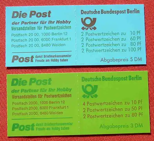 (1047010) 2 x Markenheftchen, 2 DM + 5 DM Berlin, ungebraucht, siehe bitte Bilder