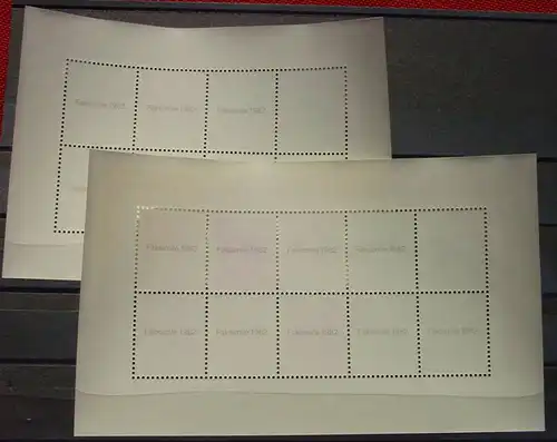 (1047085) Posthornsatz Bund 123-138 als Faksimiledruck 1982, Zifferserie auf zwei Blocks, siehe bitte Bilder u. Beschreibung