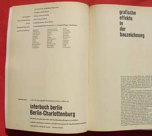 () Grafische Effekte in der Bauzeichnung. Skizzenband. Siehe bitte Beschreibung u. Bilder