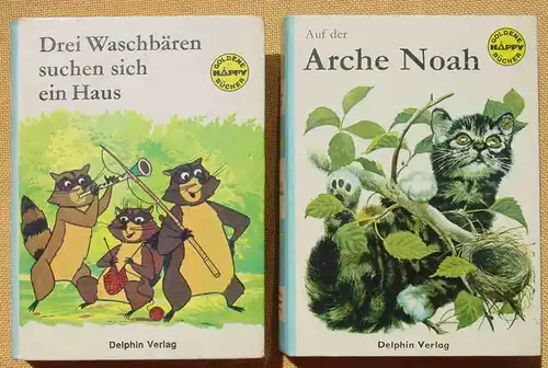 () Zwei Büchlein „Goldene Happy Bücher“ Delphin-Verlag, siehe bitte Beschreibung u. Bilder