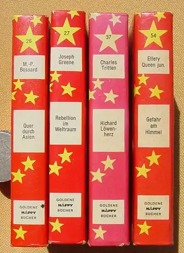 (1046903) Vier Büchlein „Goldene Happy Bücher“ Delphin-Verlag, siehe bitte Beschreibung u. Bilder # Science Fiction