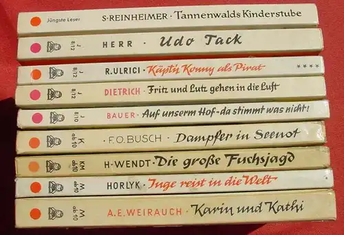 (1046910) 9 alte Jugendbücher aus dem Schneider Verlag, ab 1950-er Jahre, siehe bitte Bilder u. Beschreibung
