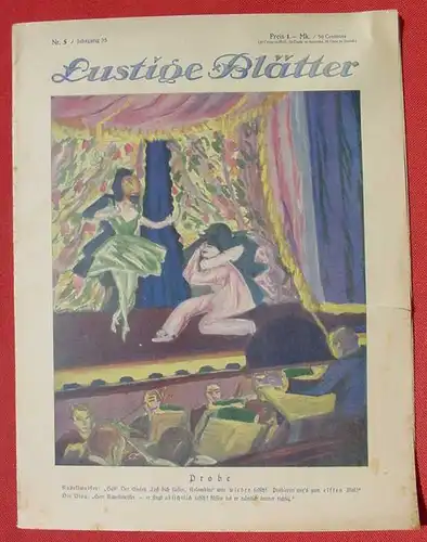 (1046856) „Lustige Blätter“ Nr. 5 / 1920. 16 S., Verlag Eysler, Berlin. Siehe bitte Beschreibung u. Bilder