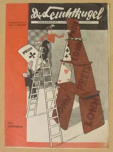 (1046893) Satire Zeitschrift „Die Leuchtkugel“ 1947, 16 S., ca. 21 x 29 cm. # Humor. Siehe bitte Bilder