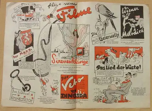 () Satire Zeitschrift „Die Leuchtkugel“ 1947, 16 S., ca. 21 x 29 cm. # Humor. Siehe bitte Bilder