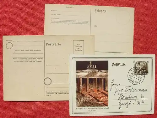 (1046685) Heimatbelege Saarland, Postkarten mit montierten Bilder, siehe bitte Bilder und Beschreibung !