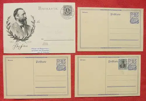 (1046686) Heimatbelege Saarland, Postkarten mit montierten Bilder, siehe bitte Bilder und Beschreibung !