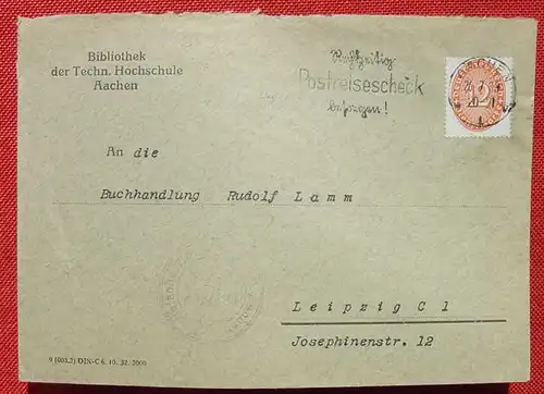 (1046709) Heimatbeleg von 1933, Aachen, Technische Hochschule, siehe bitte Bilder