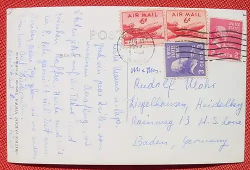 (1046780) Alte Foto-Postkarte Quinault Washington State Ferry 1954, siehe bitte Bilder