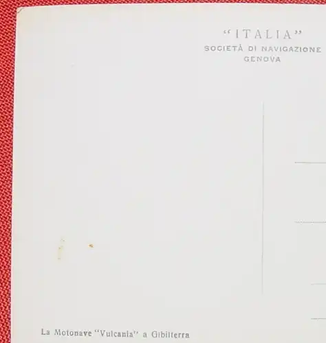 (1046781) Alte Foto-Postkarte La Motonave "Vulcania" Italien, siehe bitte Bilder # Schiff # Dampfer