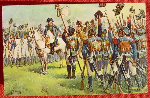 (1046068) Kuenstler-AK, Die Voelkerschlacht 1813. Napoleon, siehe bitte Bilder