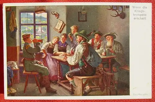 (1046070) Kuenstler-AK, Emil Raus. 1916. Kriegstrompete, siehe bitte Bilder