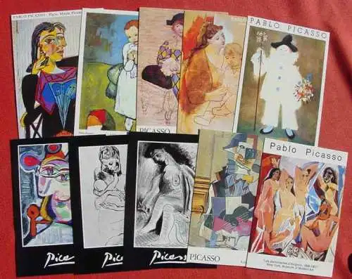 ! Neu : Versandkosten ab Euro 2,20 () Sehr schöne Partie Künstler-AK.  19 x Pablo Picasso, siehe bitte Bilder.