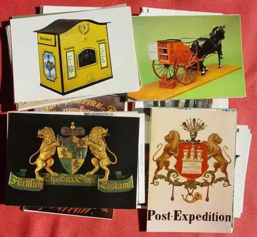 Derzeit gültig : Versandkosten ab Euro 5,00 !  () Sammlung von 130 x Ansichtskarten / Postkarten mit Post-Motiven. 130 x ungebrauchte Karten, siehe bitte Bilder