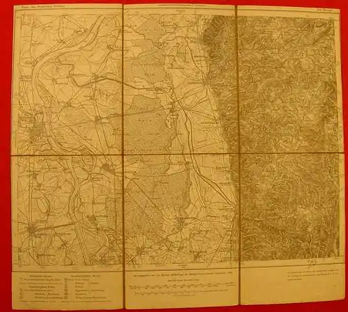(0080166) WORMS. Leinen-Landkarte. 1905