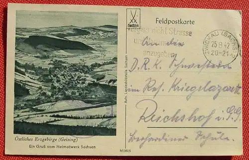 (1045925) Geising Sachsen Erzgebirge Feldpostkarte 1942, siehe bitte Bilder