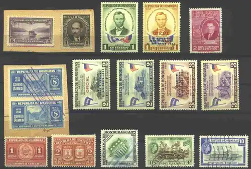 () 70 x diverse Honduras Briefmarken unsortiert, wertvoll ?