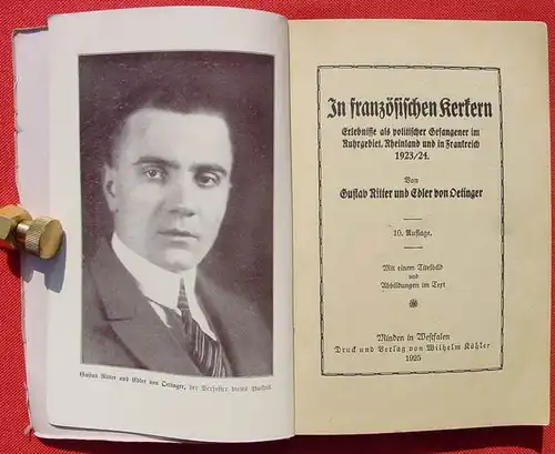 (1006012) "In franzoesischen Kerkern" 1923-24. Ritter / v. Oetinger. 120 S., 1925 Koehler-Verlag
