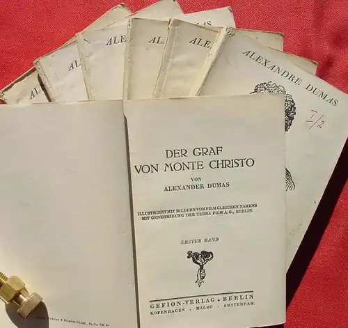 (1005641) Dumas "Der Graf von Monte Christo". 8 Hefte. Gefion-Verlag, Berlin um 1920-er Jahre