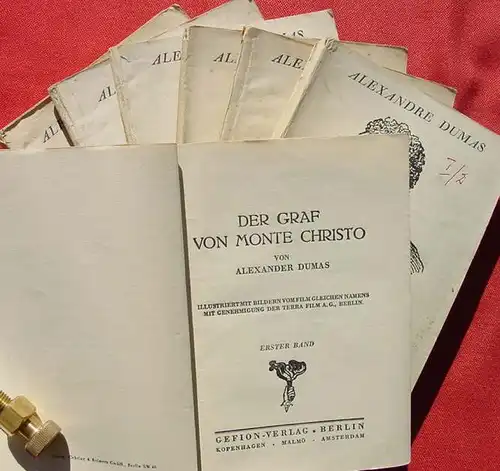 () Dumas "Der Graf von Monte Christo". 8 Hefte. Gefion-Verlag, Berlin um 1920-er Jahre