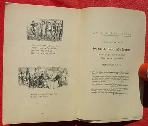 () Humor : "Die militaerischen Vier Jahreszeiten". Heitere Bilder u. Verse. 48 S.,  Verlag Braun & Schneider, Muenchen