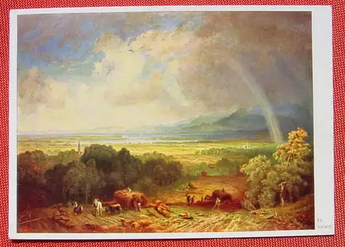 (1046453) Chiemsee Landschaft v. Eduard Schleich, Werbestempel Heidelberg, siehe bitte Bilder