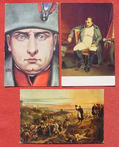 () 3 x Kunstkarten. Motiv Napoleon. Siehe bitte Bilder