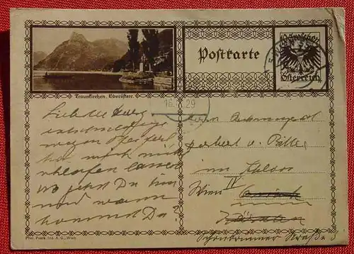 (1046221) Postkarte, Traunkirchen, 1929, Gebrauchsspuren, siehe bitte Bilder