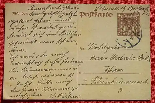 (1046222) Postkarte, Ganzsache, 700 Kronen, Format ca. 14 x 9 cm, Gebrauchsspuren, siehe bitte Bilder