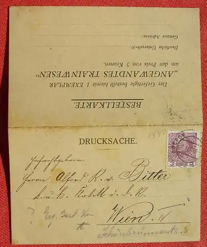 () Doppel-Postkarte, Drucksache, 1913, siehe bitte Bilder