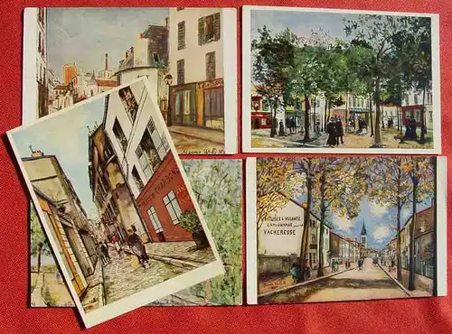 () Kuenstler-AK, 5 x Maurice Utrillo, siehe bitte Bilder