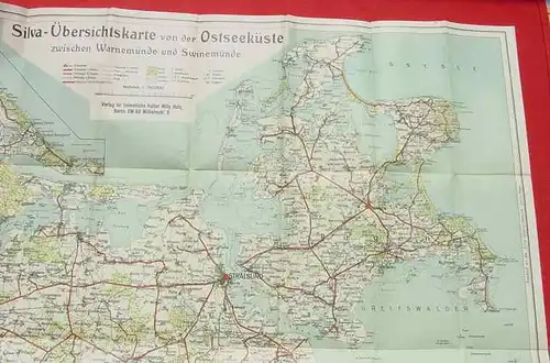 Wanderkarte von der Ostseekueste. Verlag Holz, 1930er Jahre ()