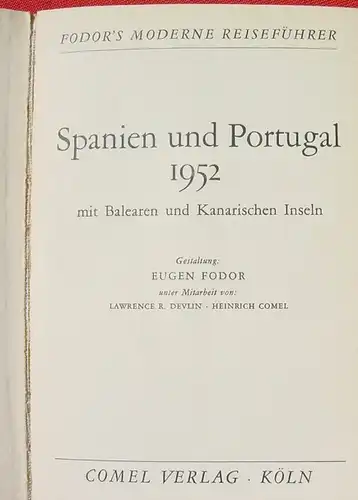 Reisefuehrer. Spanien und Portugal 1952. Koeln 1952 (0082558)