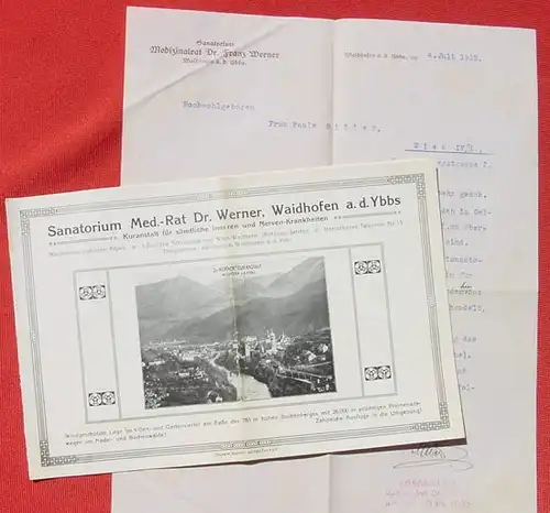 Bild-Prospekt. Sanatorium Werner, Waidhofen a. d. Ybbs. 1925 ()