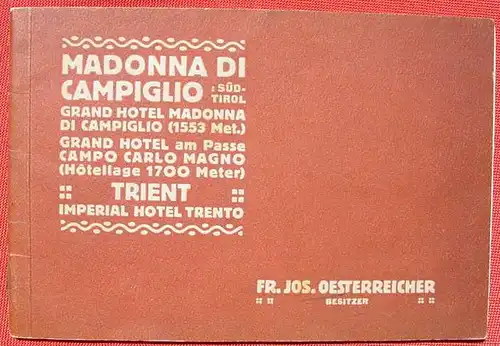 Werbeheft. Madonna di Campiglios. Suedtirol, um 1910 ? (0082712)