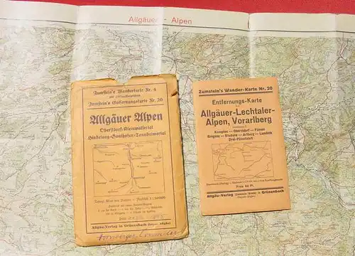 Zumstein-s  Wanderkarte. Allgaeuer Alpen. 1930er Jahre ? (0082768)